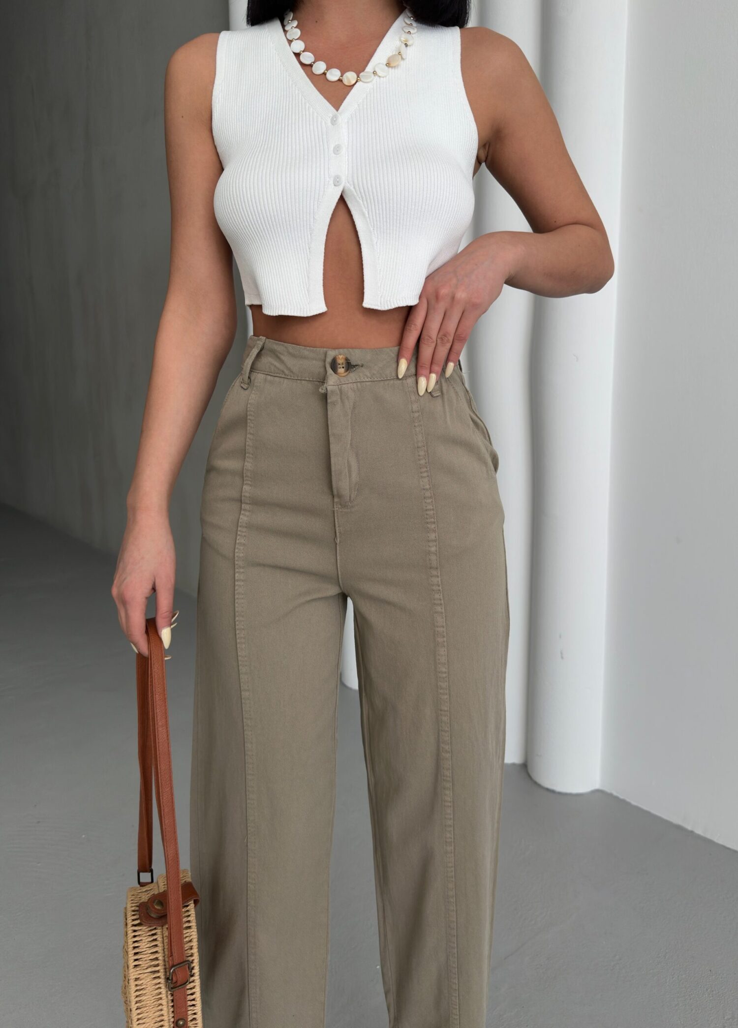 Detailed Gabardine Pants - My Fashion - Globality Store - Women Clothes Wholesale Turkey