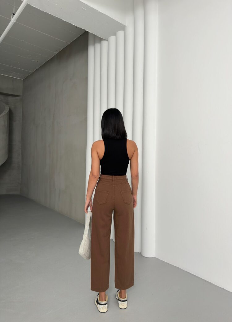 Detailed Gabardine Pants