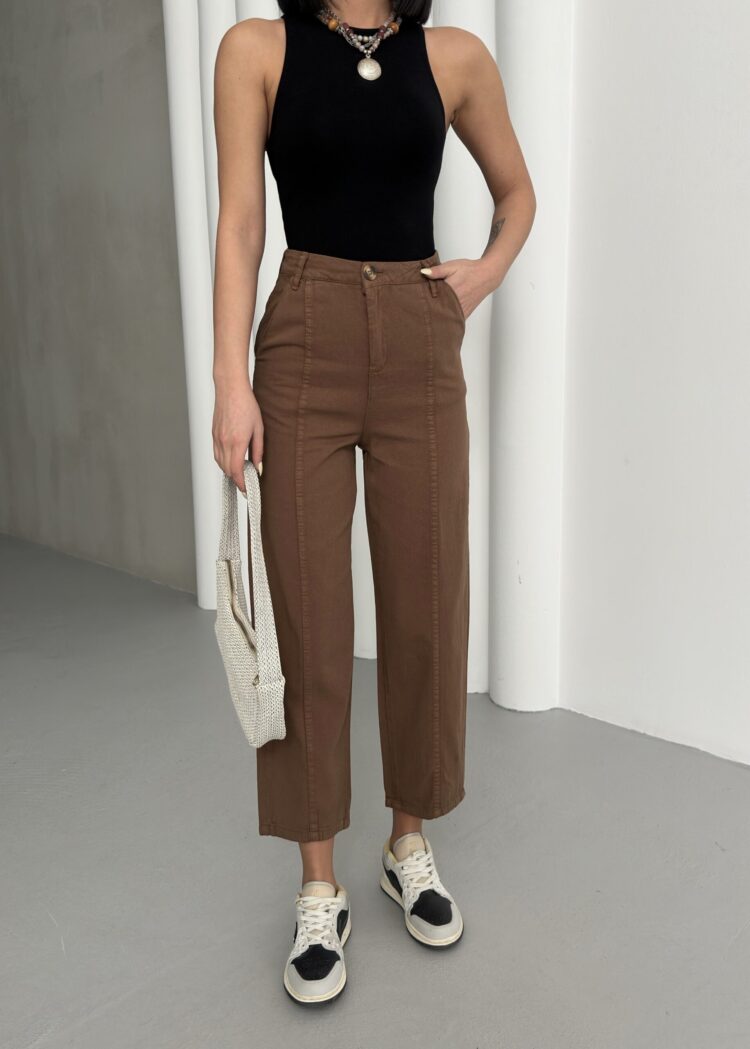 Detailed Gabardine Pants