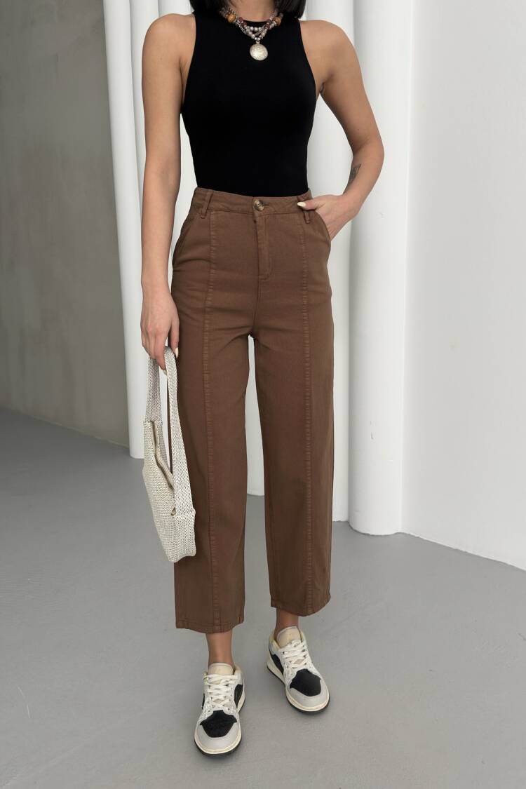 Detailed Gabardine Pants