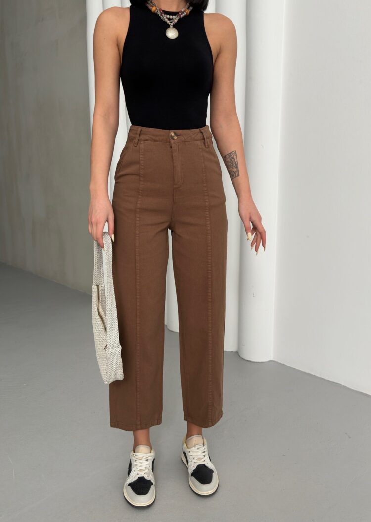 Detailed Gabardine Pants