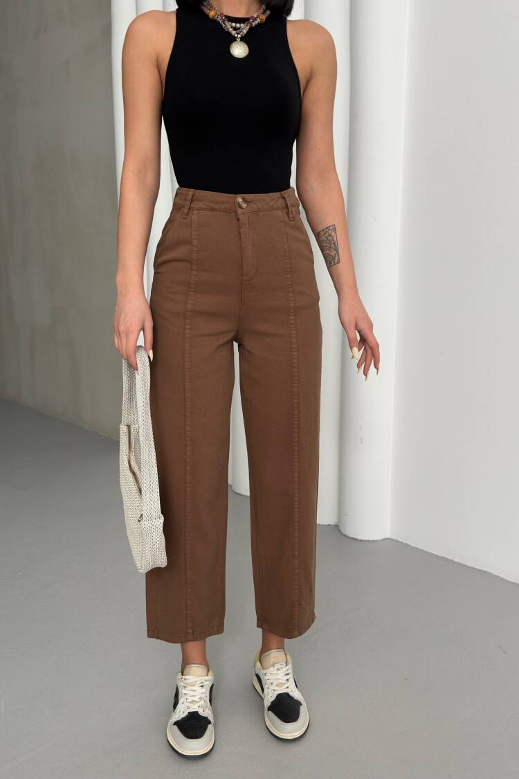 Detailed Gabardine Pants