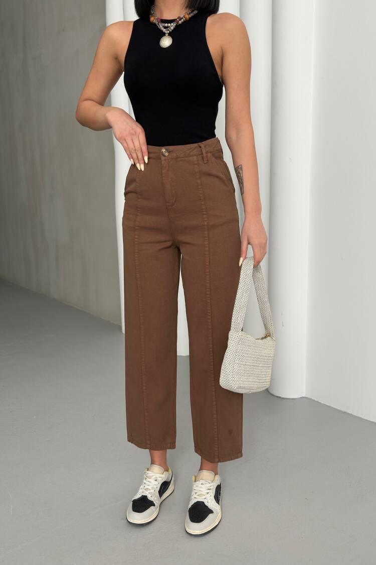Detailed Gabardine Pants