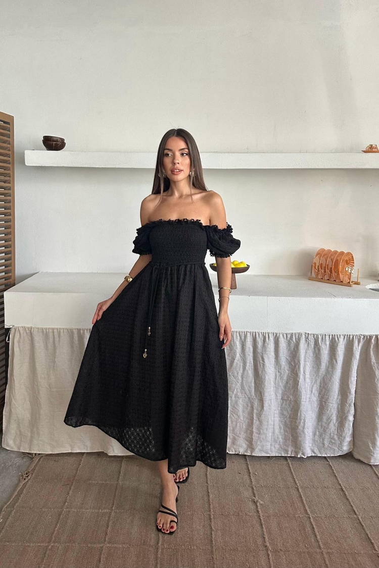 WholesaleGipeli Embroidered Dress - Elisa - Globality Store - Women Clothes Wholesale Turkey