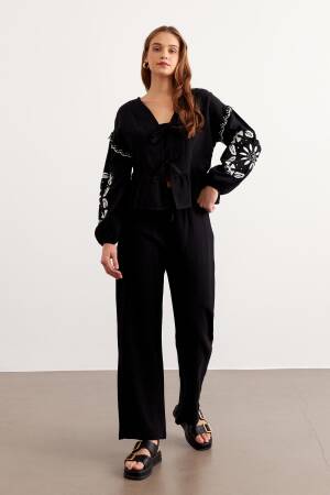 Elastic Waist Mueslin Pants - Levure - Globality Store - Women Clothes Wholesale Turkey