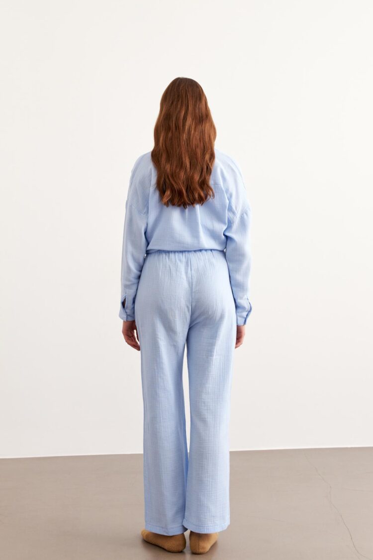 Elastic Waist Mueslin Pants