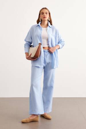 Elastic Waist Mueslin Pants - Levure - Globality Store - Women Clothes Wholesale Turkey