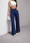 High Waist Streight Fit Palazzo Pants - Ouz Fashion - Globality Store - Women Clothes Wholesale Turkey