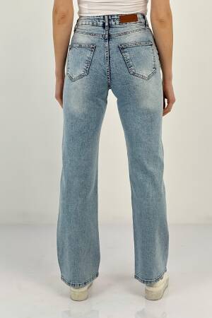 Lycra White Leg Denim A Blue/L Blue Full Stone Make. - MISS POEM - Globality Store - Women Clothes Wholesale Turkey