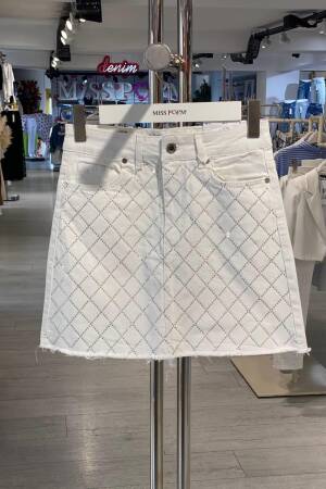 Fabric Denim Skirt Baklava Denim - MISS POEM - Globality Store - Women Clothes Wholesale Turkey
