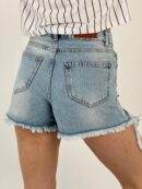 Blue Full Stone Shorts - MISS POEM - Globality Store - Women Clothes Wholesale Turkey