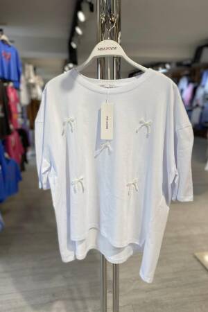 T-shırt Handmade Pearl Ribbon Accessory - MISS POEM - Globality Store - Women Clothes Wholesale Turkey
