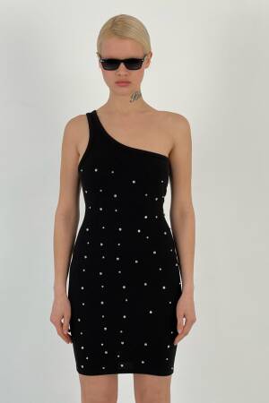 Dress Full Stone Knife - MISS POEM - Globality Store - Women Clothes Wholesale Turkey