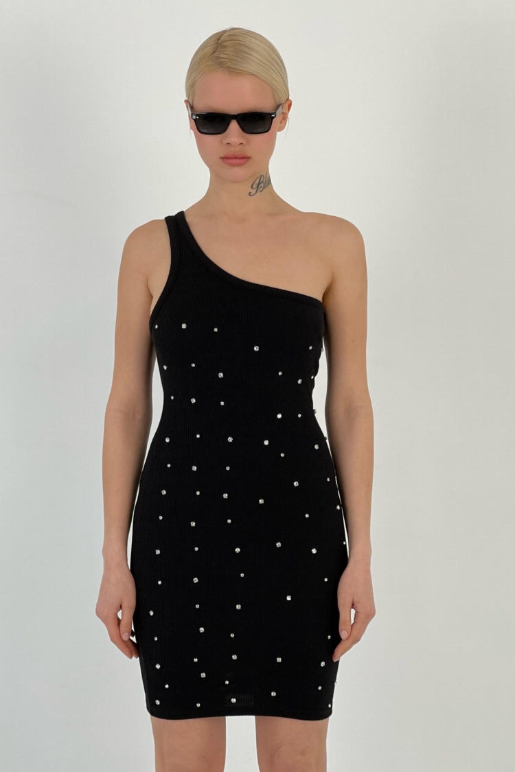Dress Full Stone Knife - MISS POEM - Globality Store - Women Clothes Wholesale Turkey