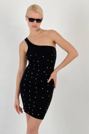 Dress Full Stone Knife - MISS POEM - Globality Store - Women Clothes Wholesale Turkey