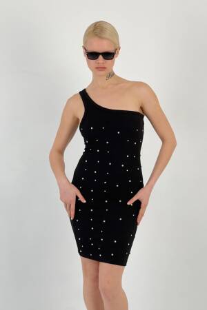 Dress Full Stone Knife - MISS POEM - Globality Store - Women Clothes Wholesale Turkey