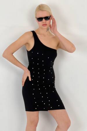 Dress Full Stone Knife - MISS POEM - Globality Store - Women Clothes Wholesale Turkey