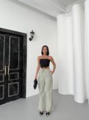 Pleated Linen Pants - My Fashion - Globality Store - Women Clothes Wholesale Turkey