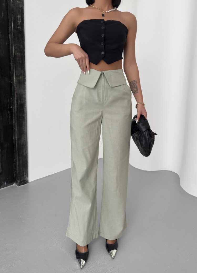 Pleated Linen Pants