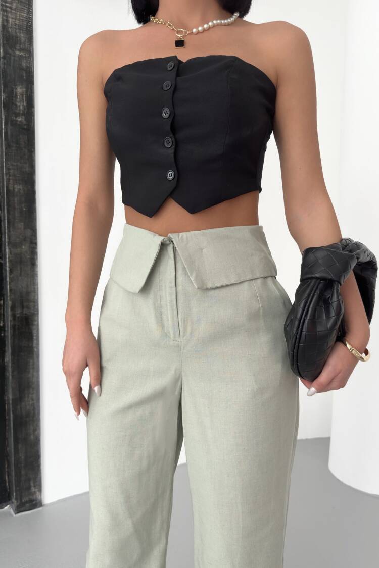 Pleated Linen Pants