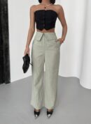 Pleated Linen Pants - My Fashion - Globality Store - Women Clothes Wholesale Turkey