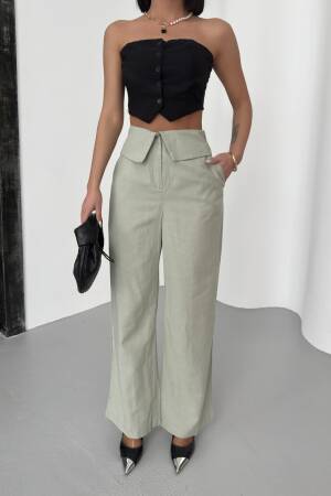 Pleated Linen Pants - My Fashion - Globality Store - Women Clothes Wholesale Turkey