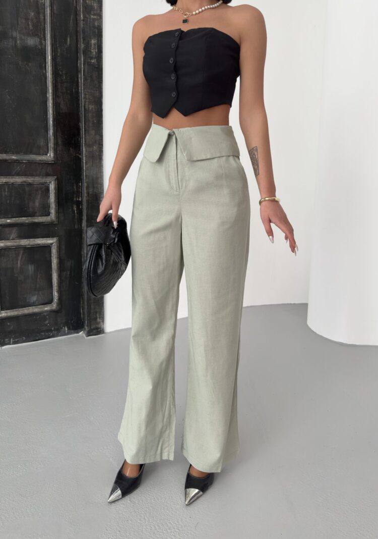 Pleated Linen Pants