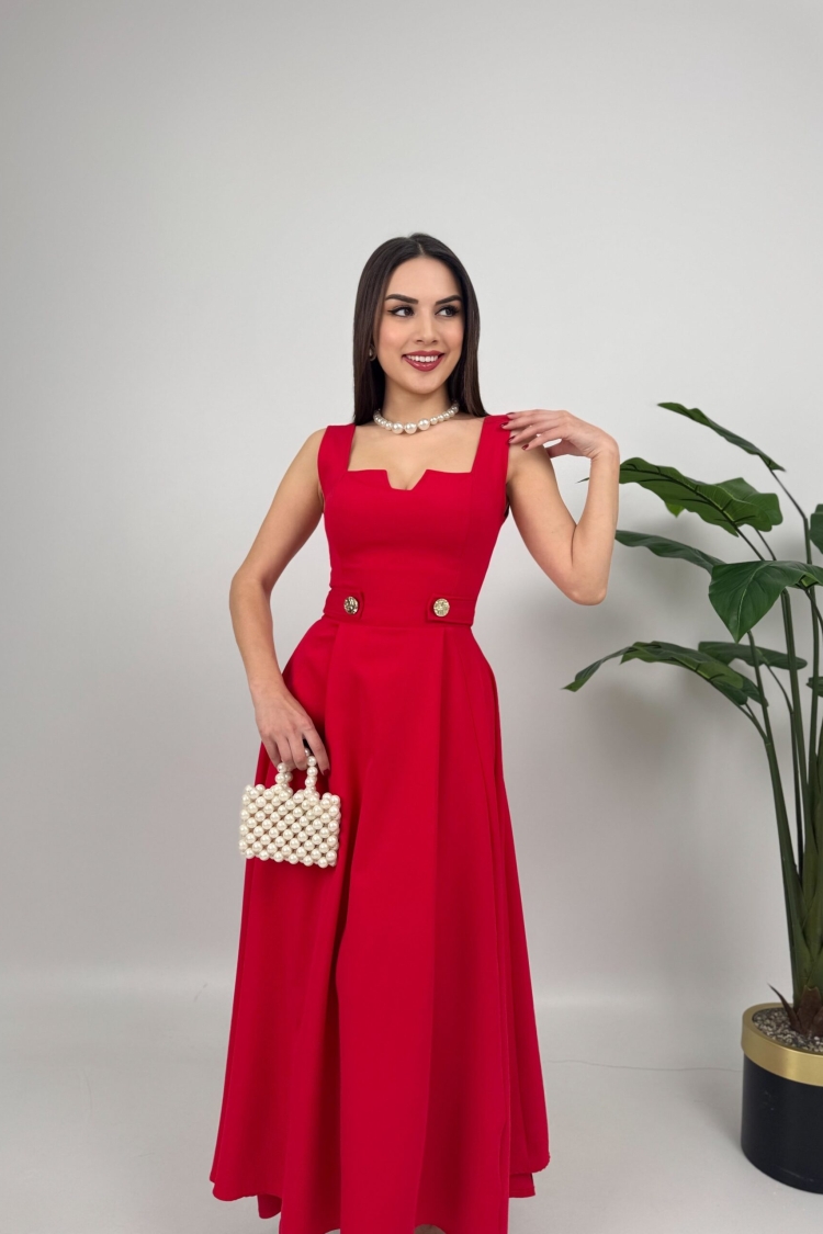 Belt Button Dress