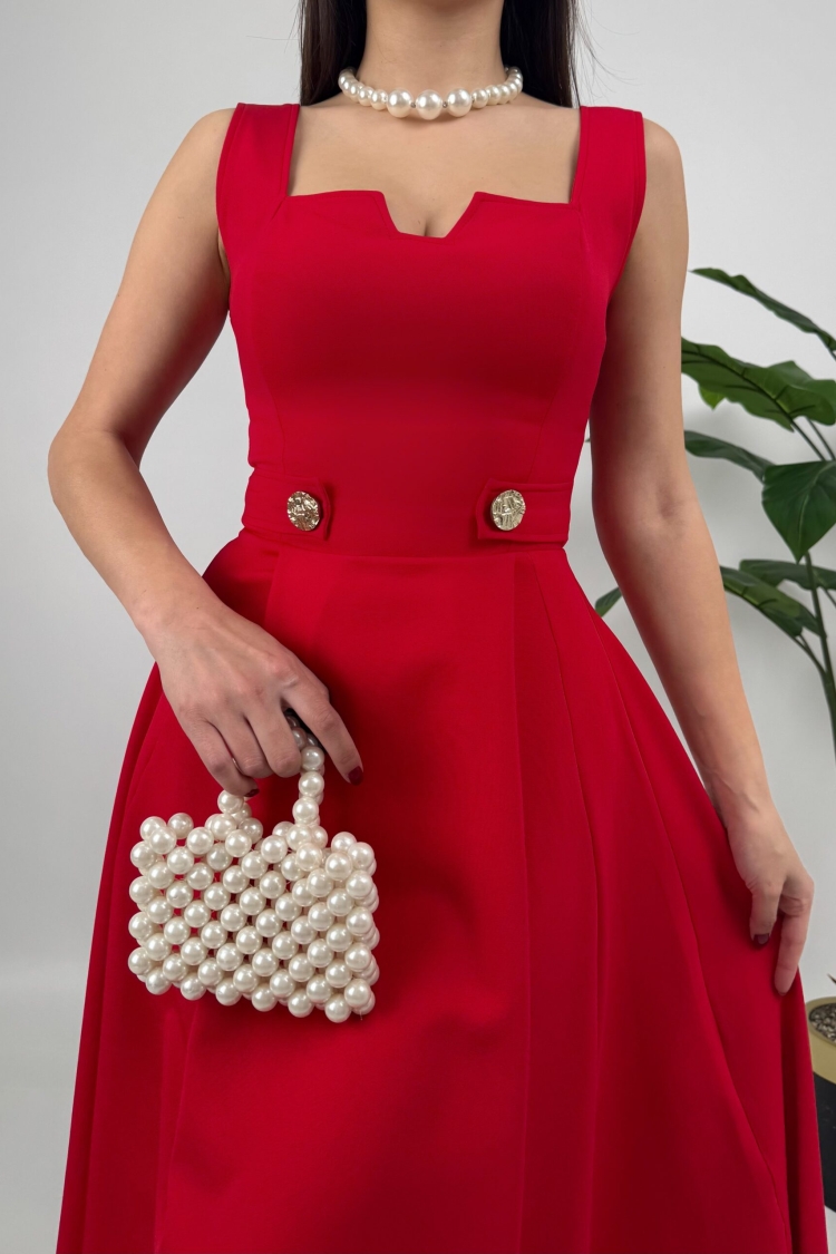 Belt Button Dress