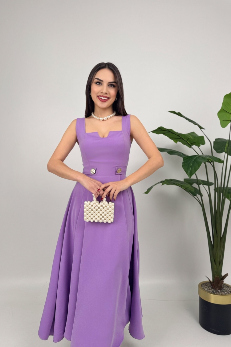 Belt Button Dress
