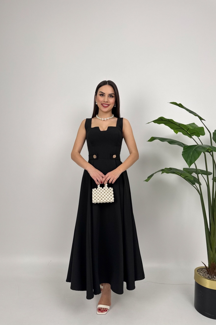 Belt Button Dress