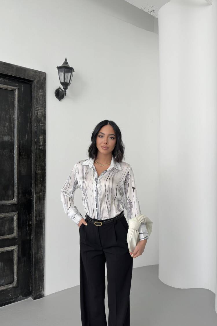 Tree Trunk Pattern Shirt - My Fashion - Globality Store - Women Clothes Wholesale Turkey