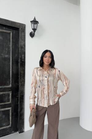 Tree Trunk Pattern Shirt - My Fashion - Globality Store - Women Clothes Wholesale Turkey