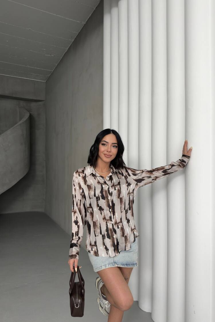 Van Gogh Pattern Shirt - My Fashion - Globality Store - Women Clothes Wholesale Turkey