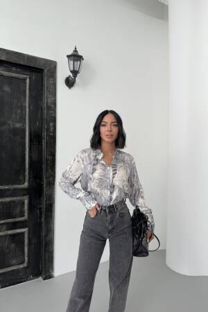 Bird Feather Pattern Shirt - My Fashion - Globality Store - Women Clothes Wholesale Turkey