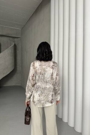Bird Feather Pattern Shirt - My Fashion - Globality Store - Women Clothes Wholesale Turkey