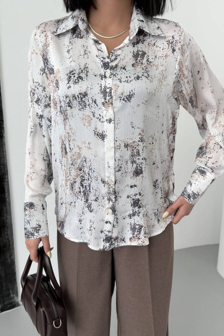 Dalmatian Pattern Shirt - My Fashion - Globality Store - Women Clothes Wholesale Turkey