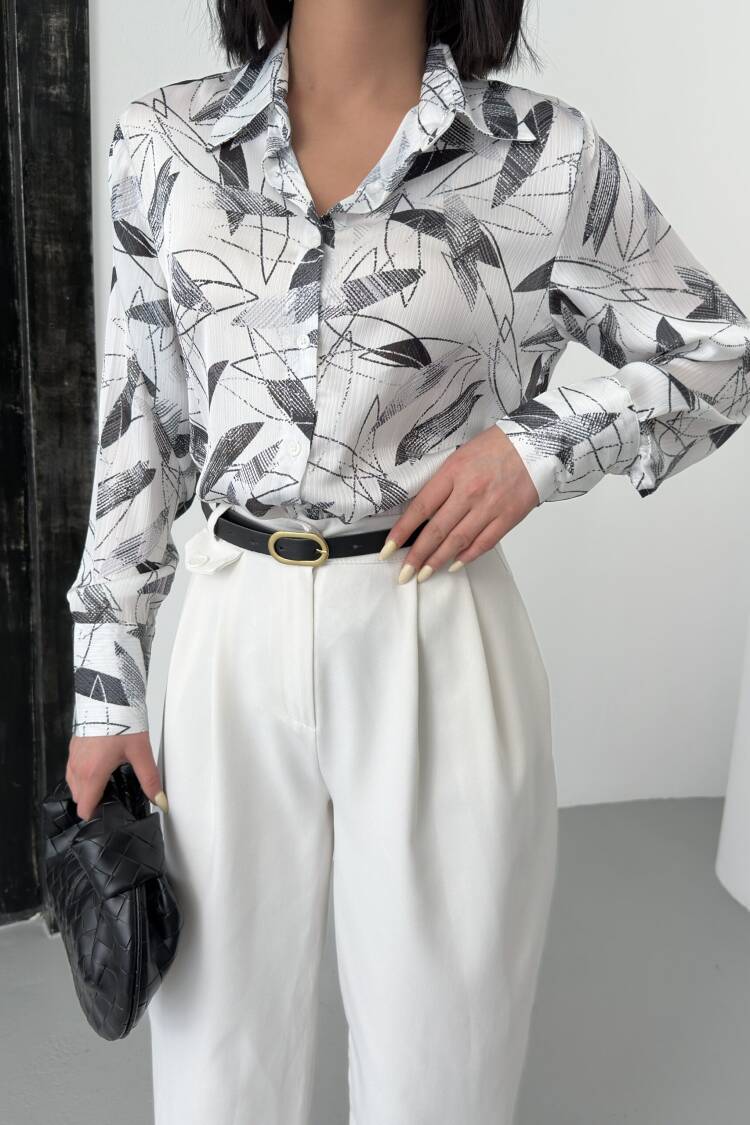 Bamboo Leaf Pattern Shirt