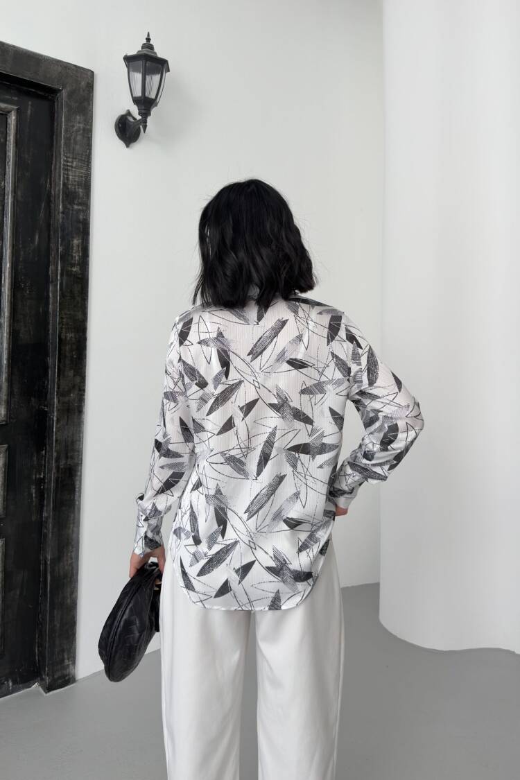 Bamboo Leaf Pattern Shirt