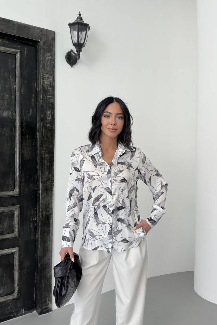 Bamboo Leaf Pattern Shirt