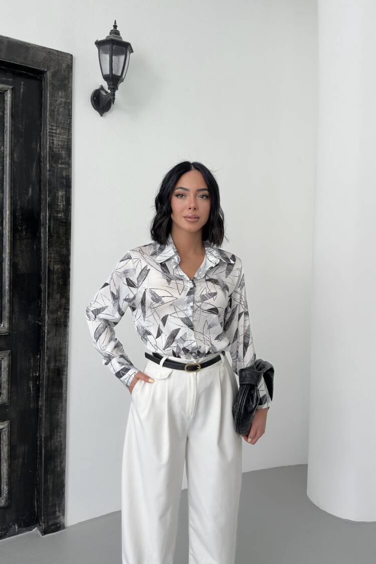 Bamboo Leaf Pattern Shirt