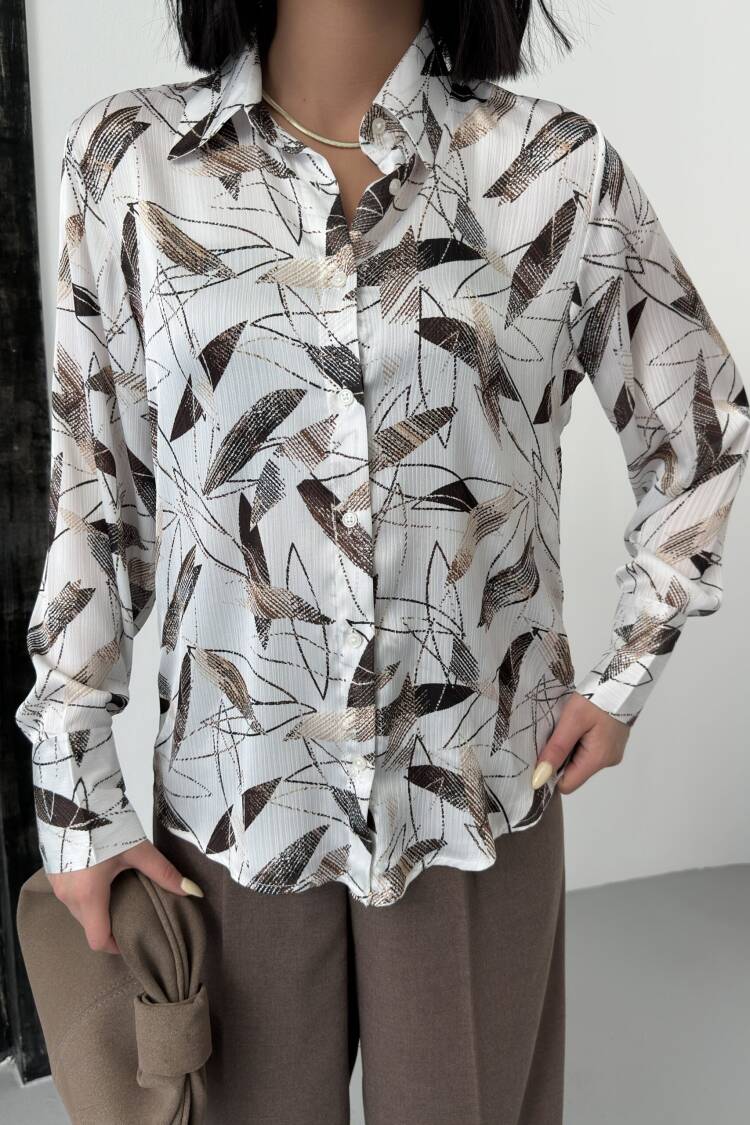 Bamboo Leaf Pattern Shirt
