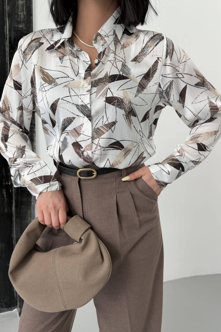 Bamboo Leaf Pattern Shirt