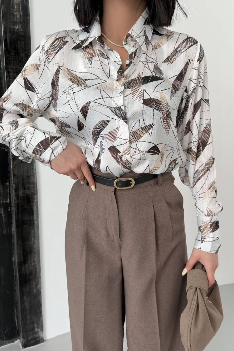 Bamboo Leaf Pattern Shirt