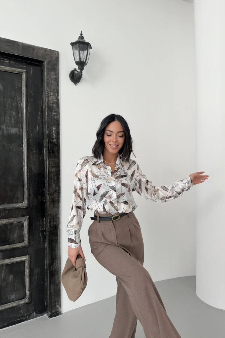 Bamboo Leaf Pattern Shirt