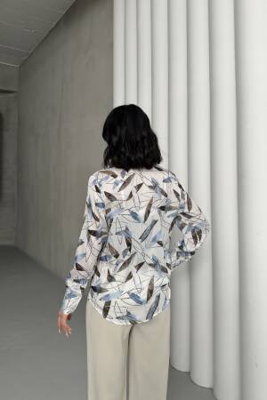 Bamboo Leaf Pattern Shirt - My Fashion - Globality Store - Women Clothes Wholesale Turkey