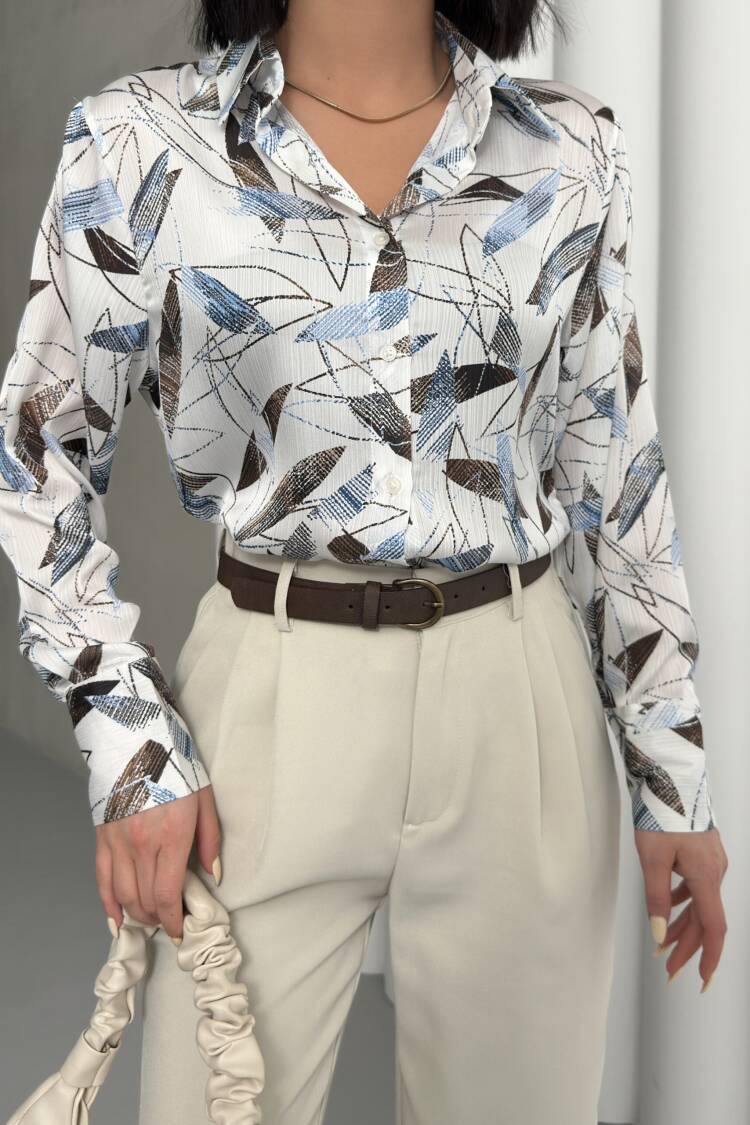Bamboo Leaf Pattern Shirt