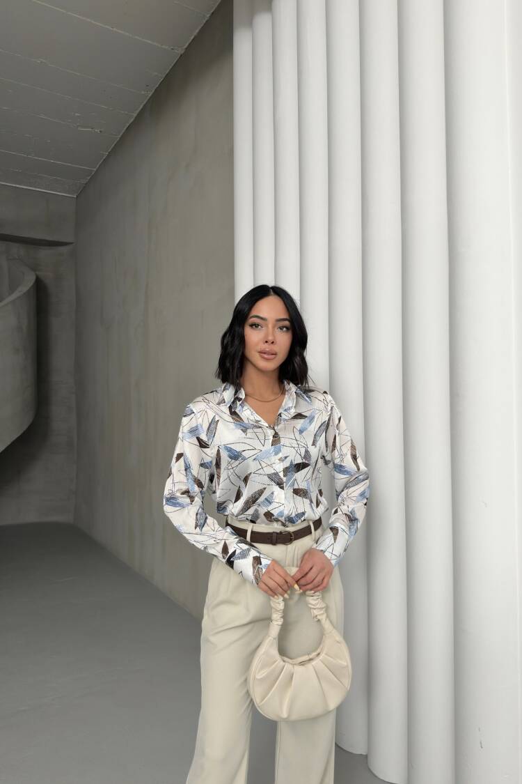 Bamboo Leaf Pattern Shirt