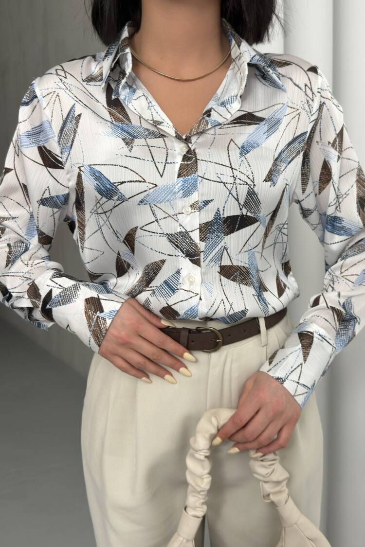 Bamboo Leaf Pattern Shirt