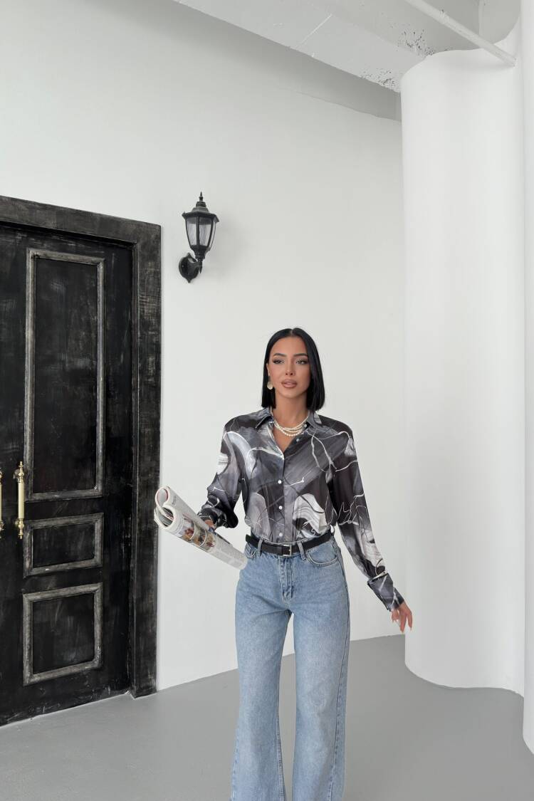 Ebru Pattern Shirt